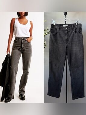 Abercrombie & Fitch The 90s Straight Jeans Ultra High Rise 29 Short